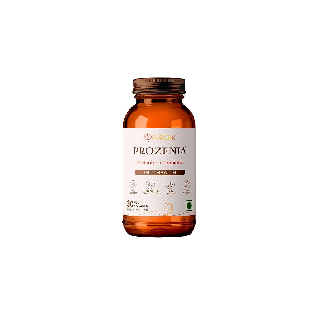 PeachX Prozenia Prebiotic + Probiotic Gut Health Supplement