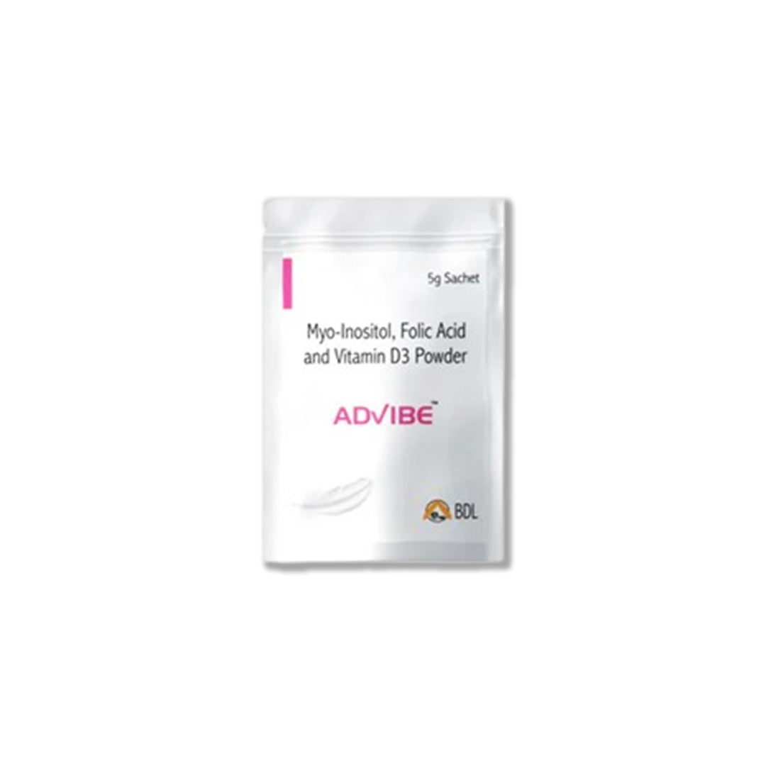 Advibe Myo-Inositol Folic Acid & Vitamin D3 Sachet