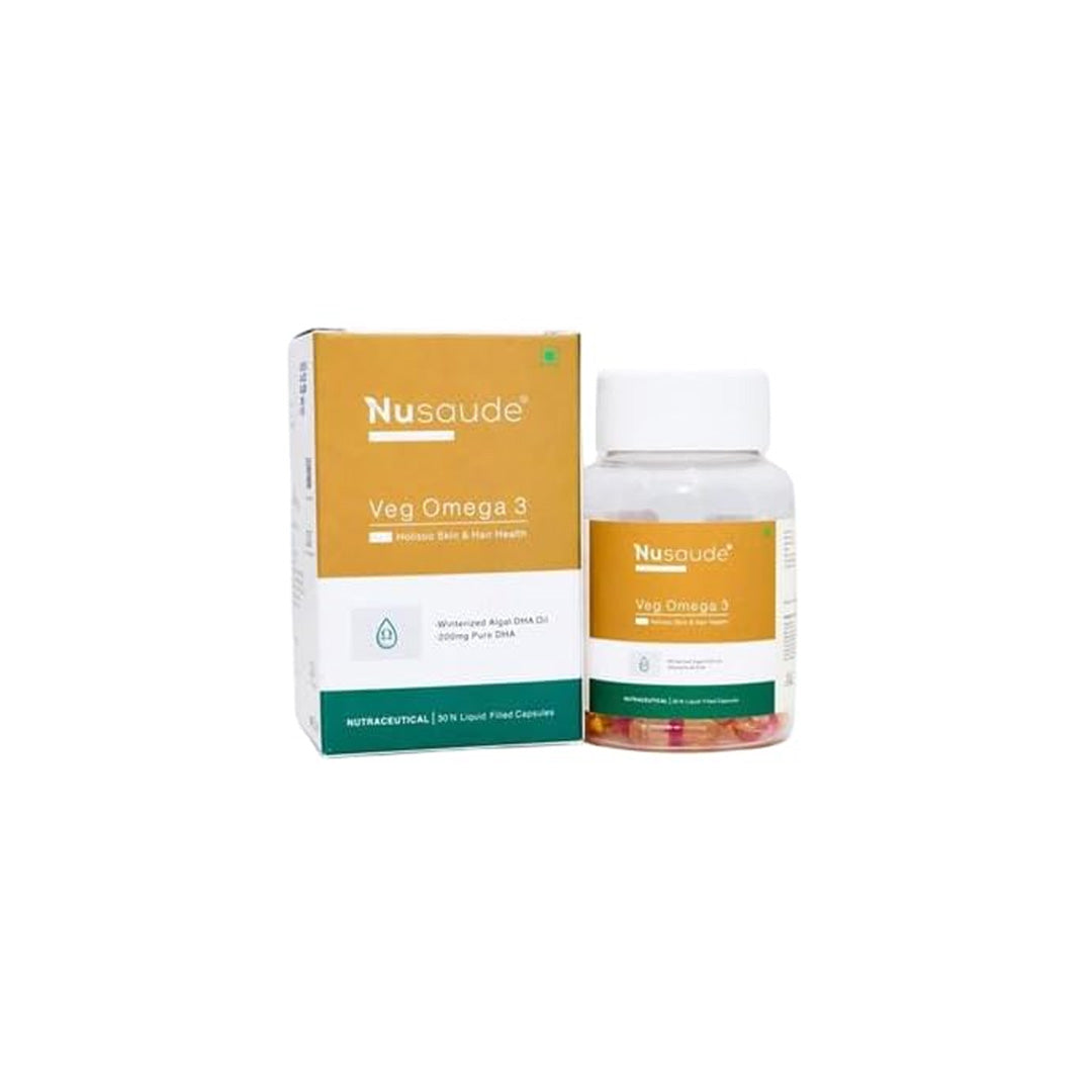 Nusaude Veg Omega Vegetarian Omega-3 Supplement