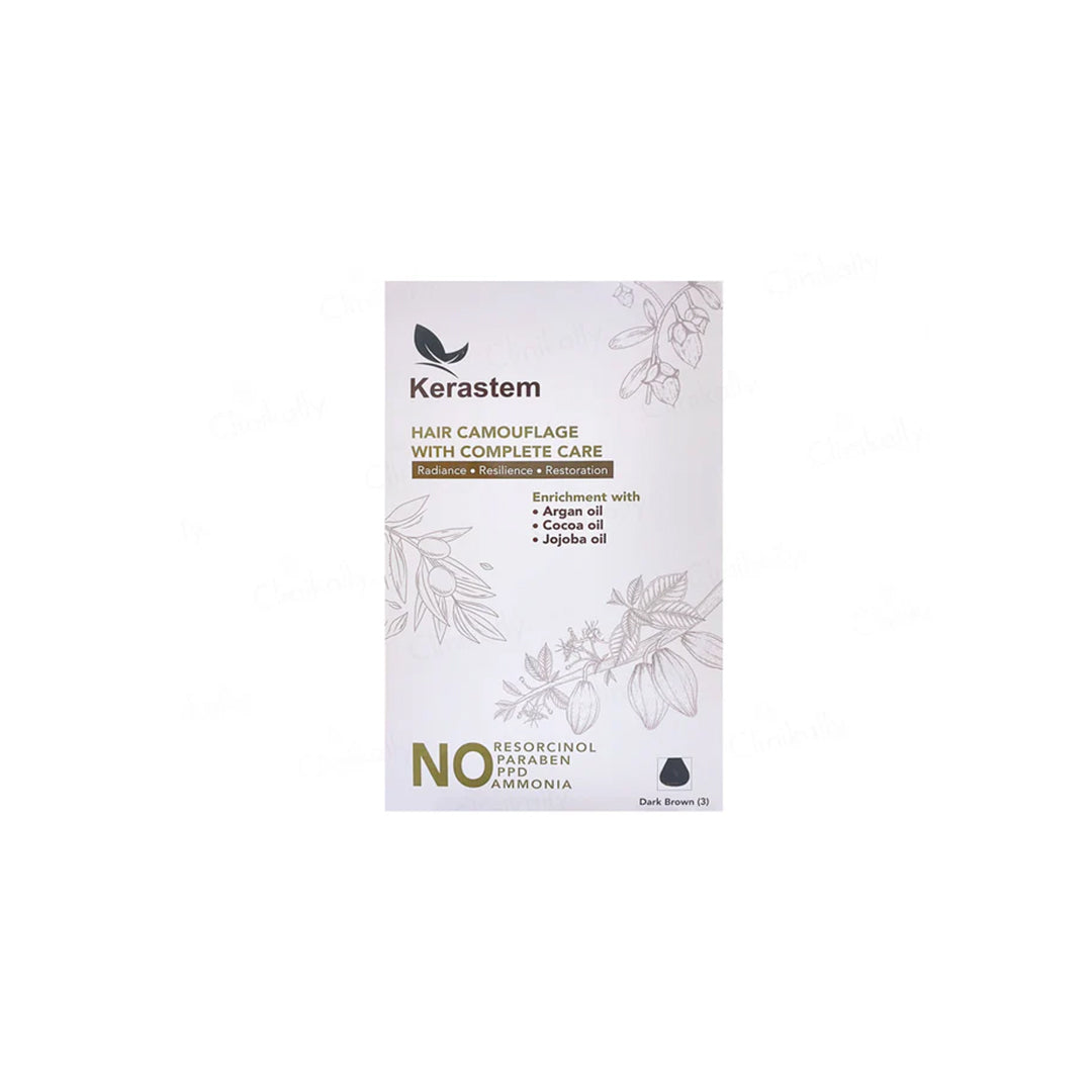 Kerastem Dark Brown No.3 Permanent Hair Color — Recommended by Dadu Medical Centre
