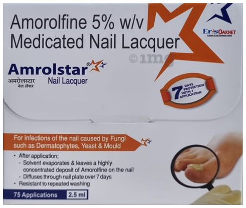 AMROLSTAR NAIL LACQUER 5% 2.5 ML