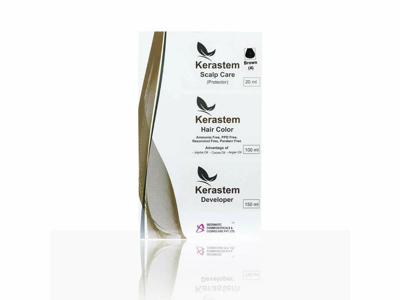 Kerastem Brown No.4 Permanent Hair Color — Recommended by Dadu Medical Centre