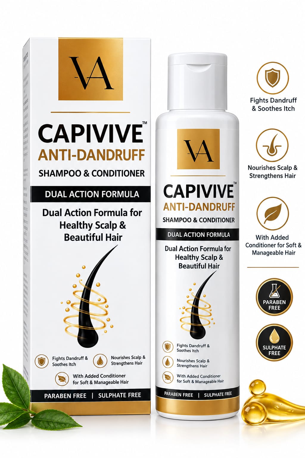 Capivive Anti-Dandruff Shampoo & Conditioner